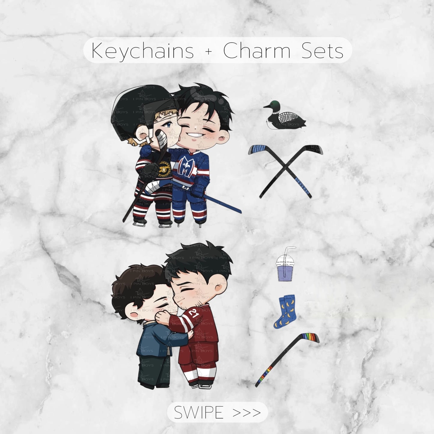 Hollanov & Skip Keychain + Charms